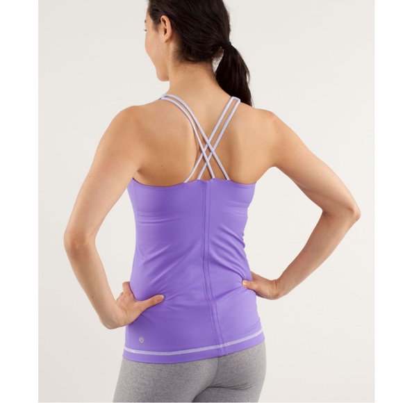 Lululemon FREE TO BE TANK Cool Breeze Power Purple with Inserts - Picture 2 of 11